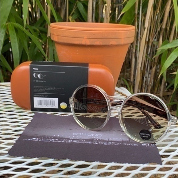 KOMONO Coco Clear / Tortoise Sunglasses New - Picture 2 of 16
